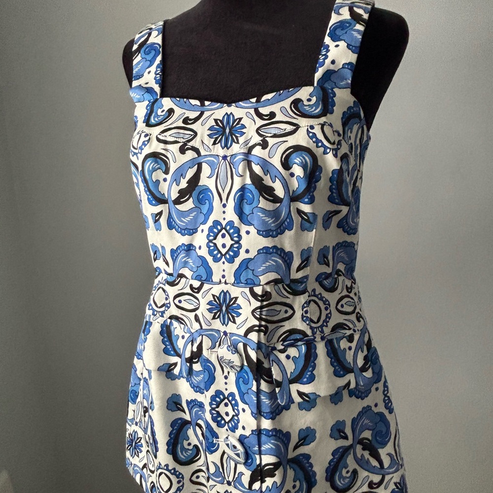 Tuckernuck Blue and White Patterned Sleeveless Top & Pant Set